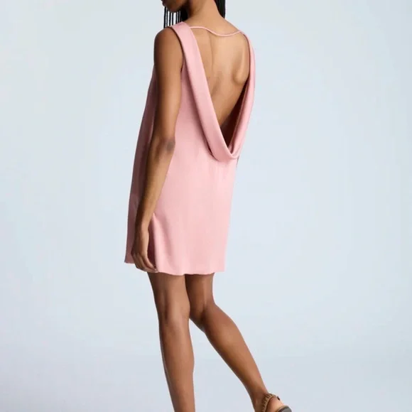 Kenneth Cole Pink Satin Sheath Dress - Picture 5 of 5